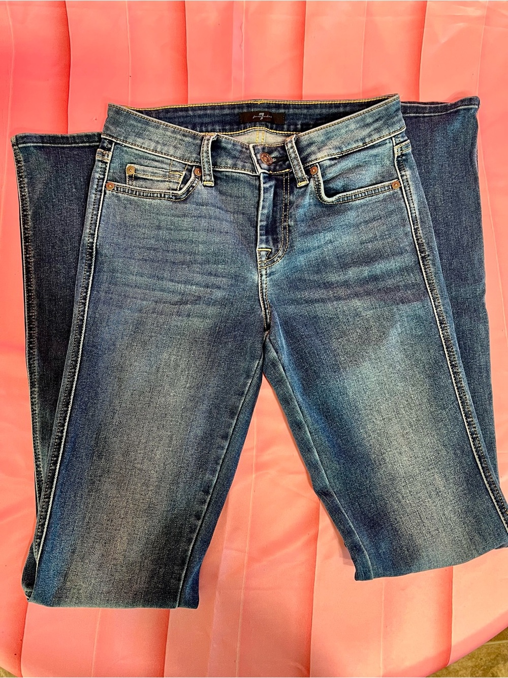 7 For All Mankind Dark Wash Skinny Jeans